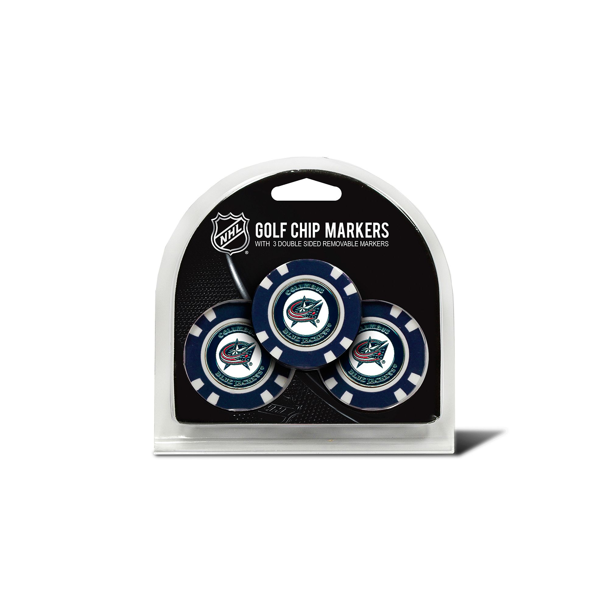 Team Golf Columbus Blue Jackets 3-pack Poker Chip Ball Markers