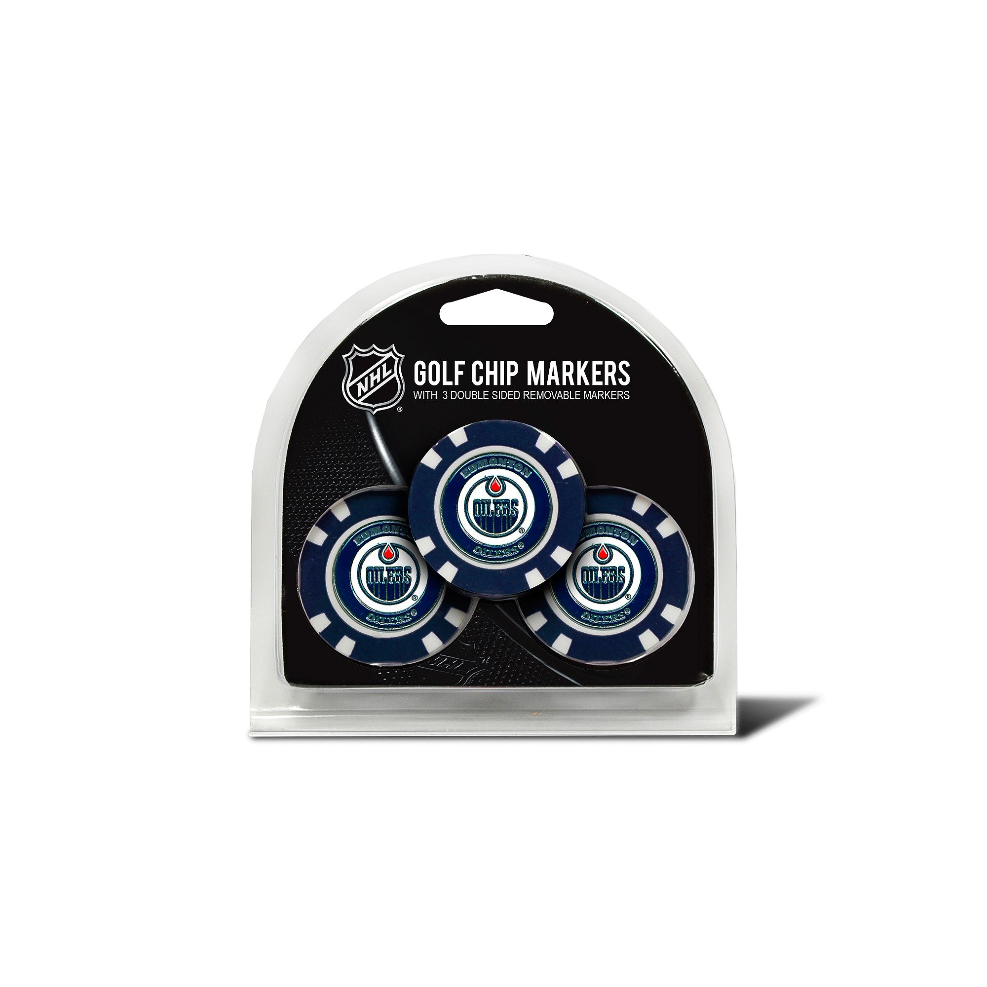 Team Golf Edmonton Oilers 3-pack Poker Chip Ball Markers, Oil Team