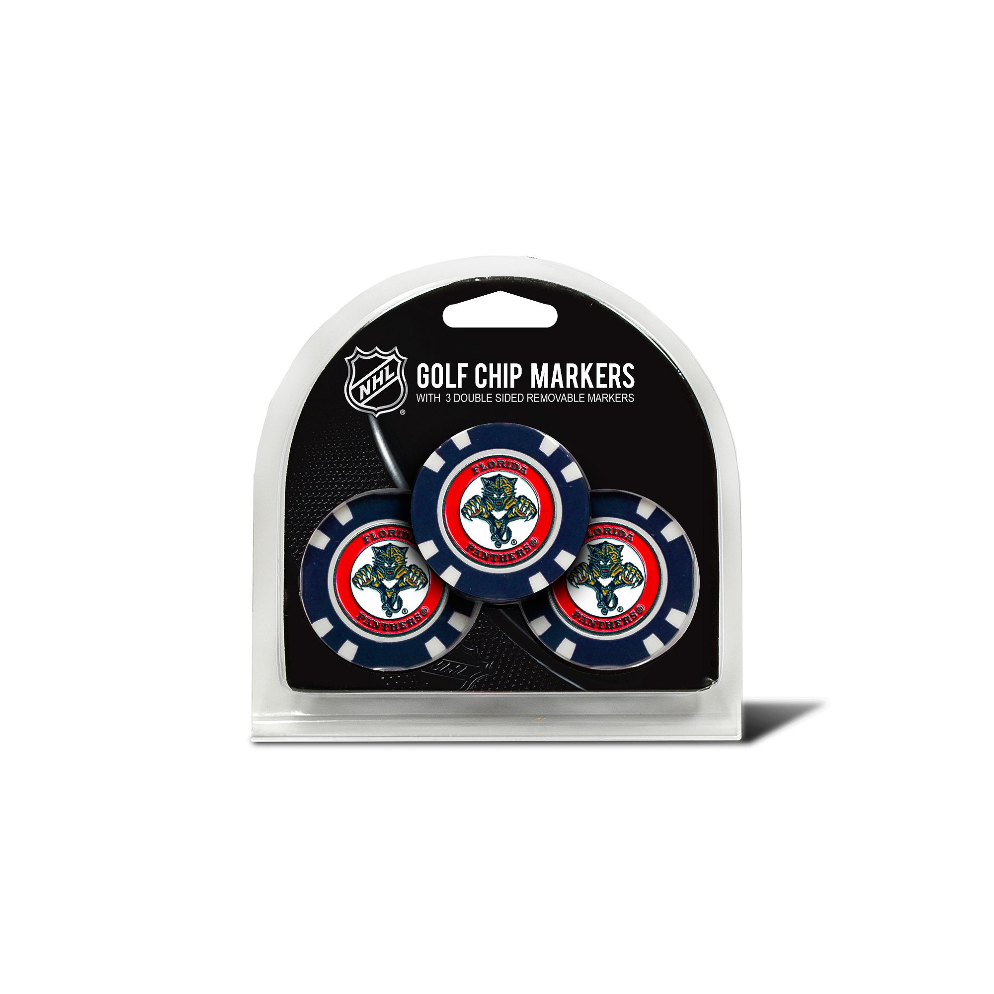Team Golf Florida Panthers 3-pack Poker Chip Ball Markers, Pnt Team