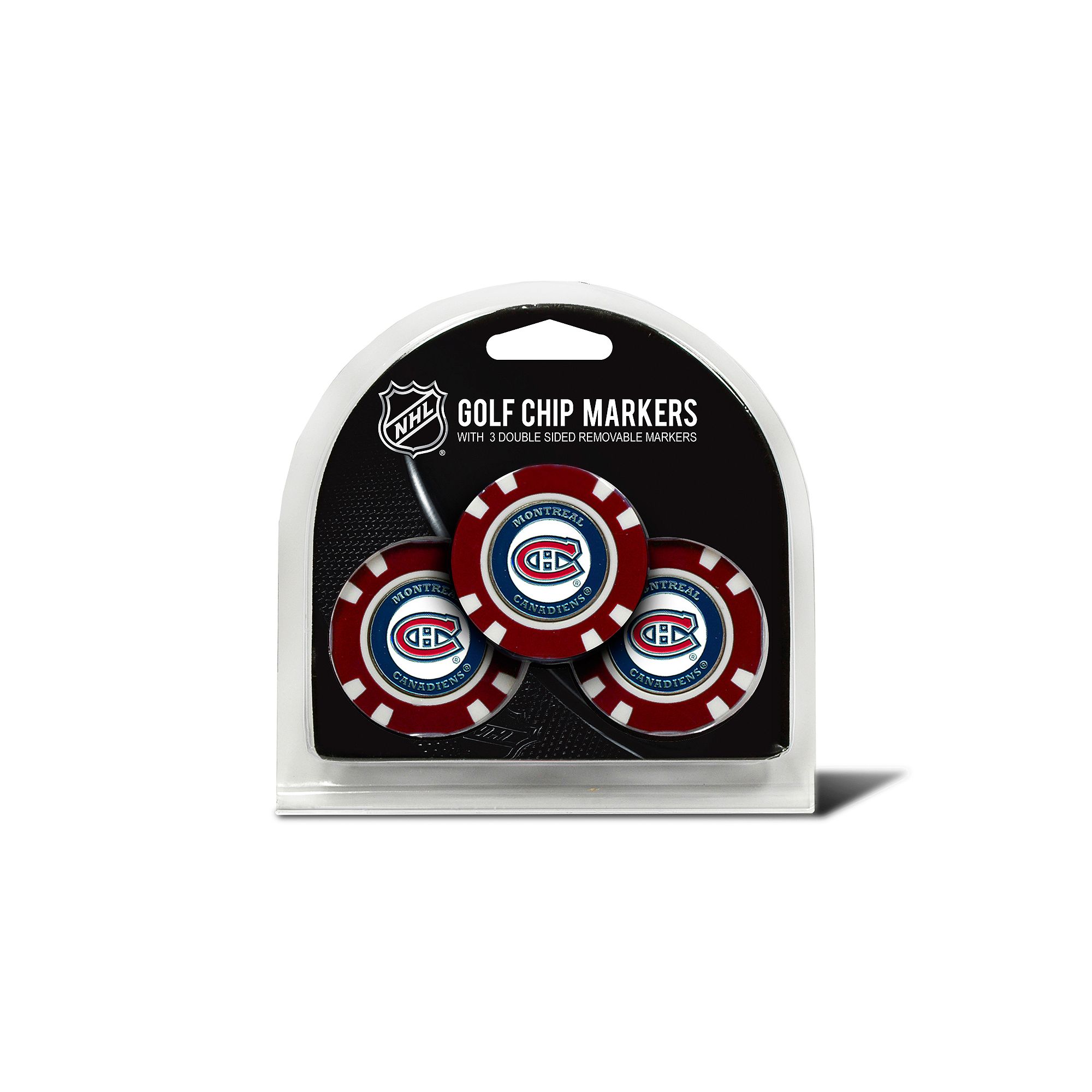 Team Golf Montreal Canadiens 3-pack Poker Chip Ball Markers, Cnd Team