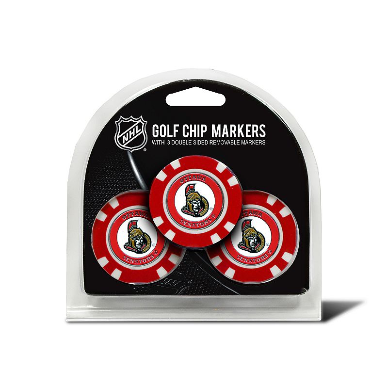 UPC 637556149886 product image for Team Golf Ottawa Senators 3-pack Poker Chip Ball Markers, Multicolor | upcitemdb.com