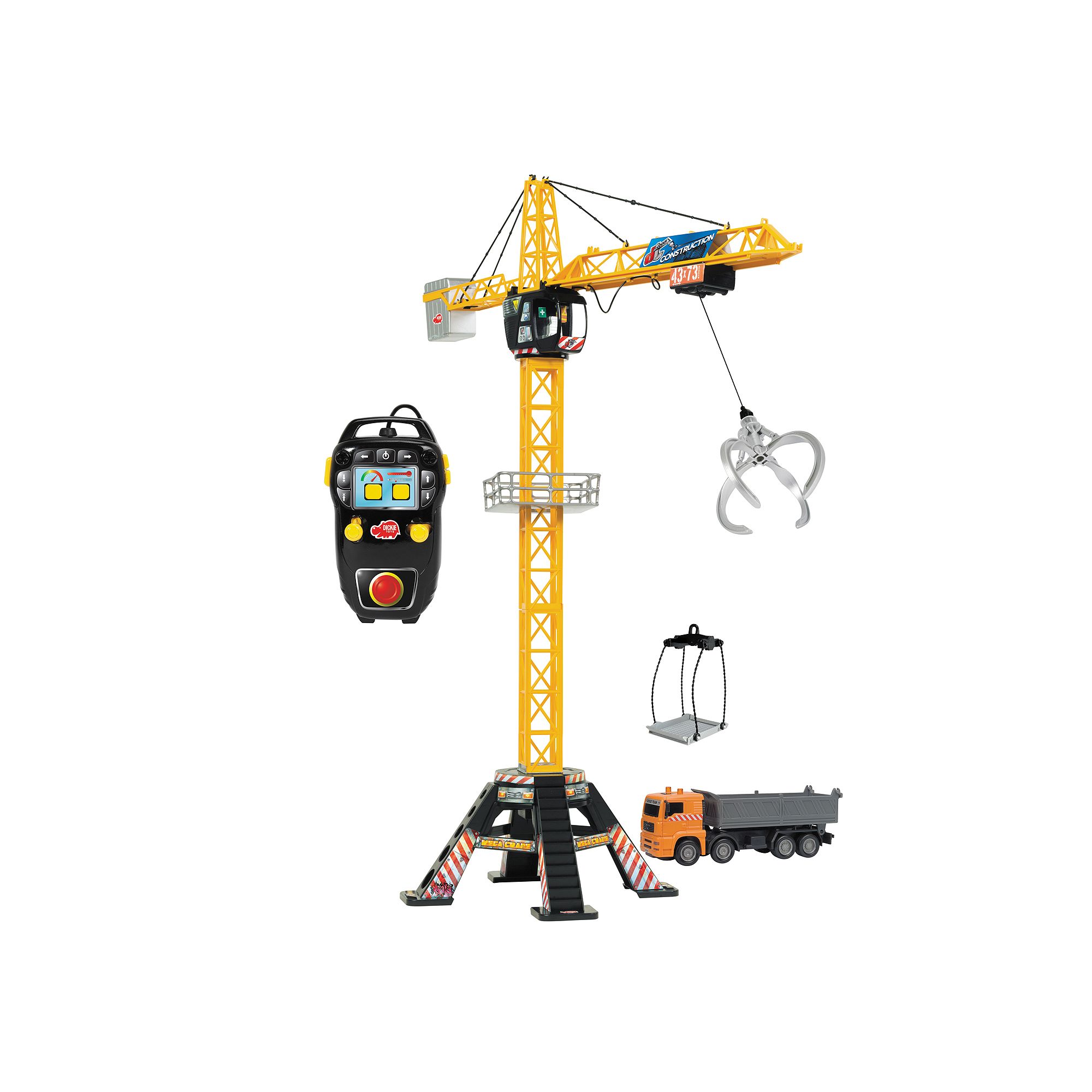 Dickie Toys Remote Control Mega Crane Set, Multicolor