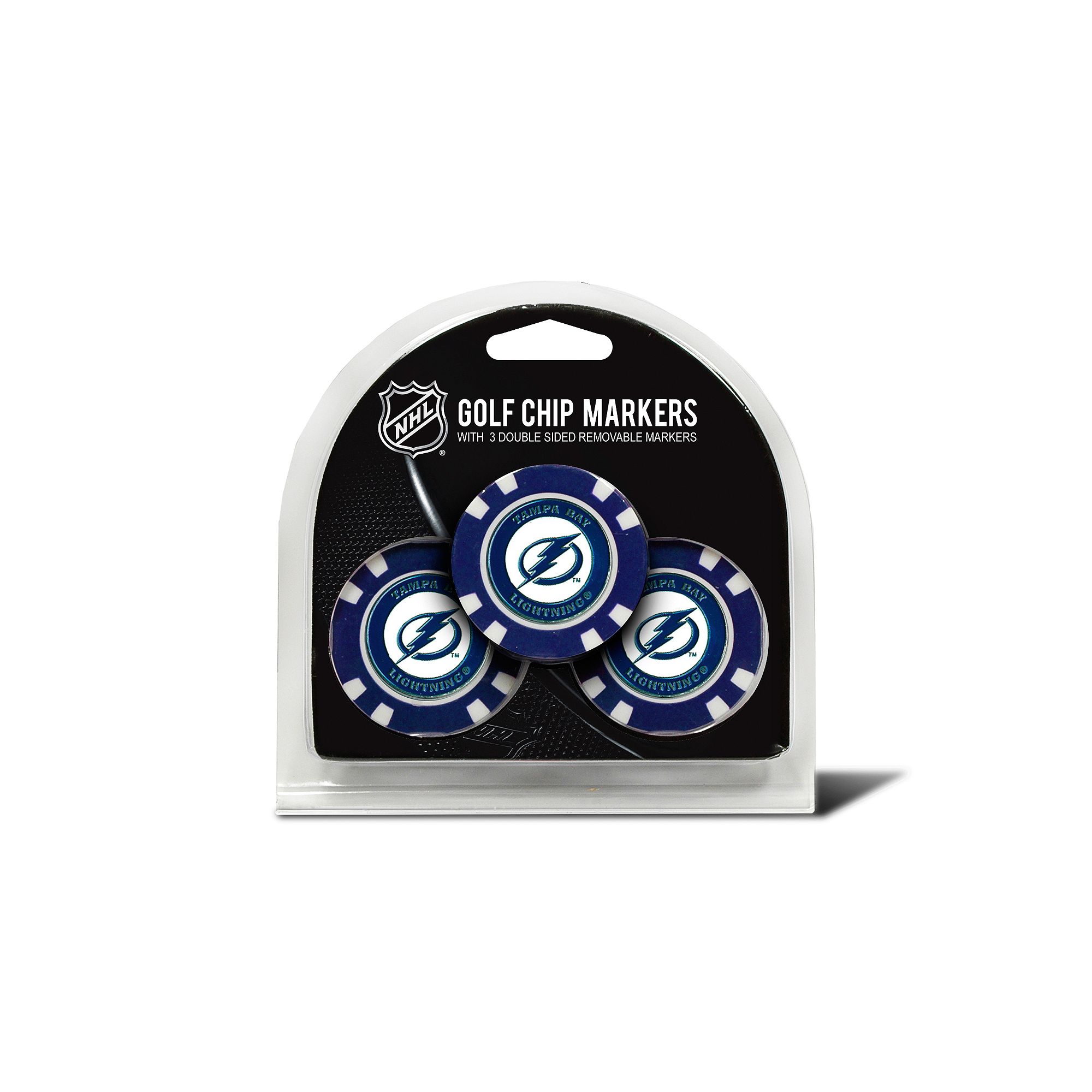 Team Golf Tampa Bay Lightning 3-pack Poker Chip Ball Markers, Lgh Team