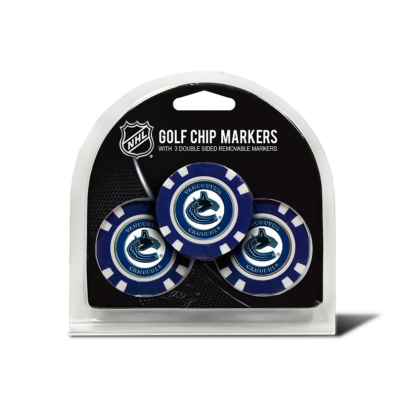 UPC 637556157881 product image for Team Golf Vancouver Canucks 3-pack Poker Chip Ball Markers, Multicolor | upcitemdb.com
