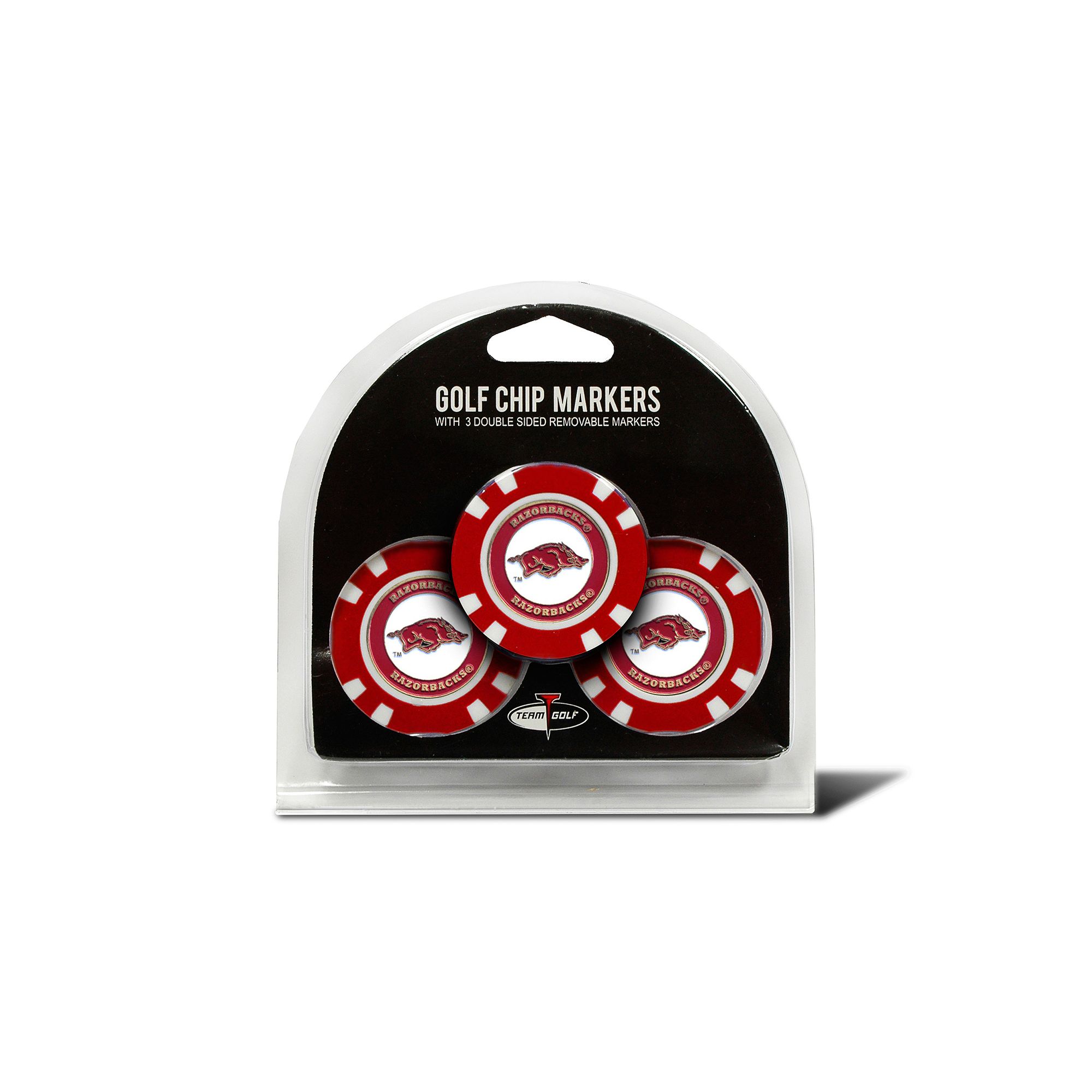 Team Golf Arkansas Razorbacks 3-pack Poker Chip Ball Markers