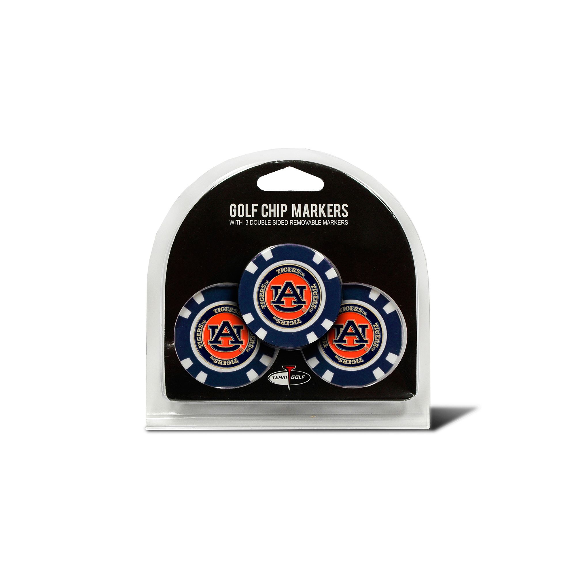 Team Golf Auburn Tigers 3-pack Poker Chip Ball Markers