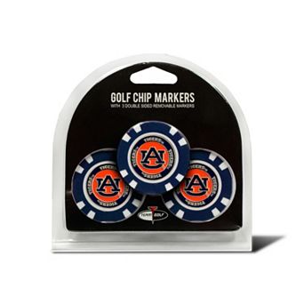 Team Golf Auburn Tigers 3-pack Poker Chip Ball Markers