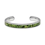 LYNX Stainless Steel Camouflage Cuff Bracelet - Men
