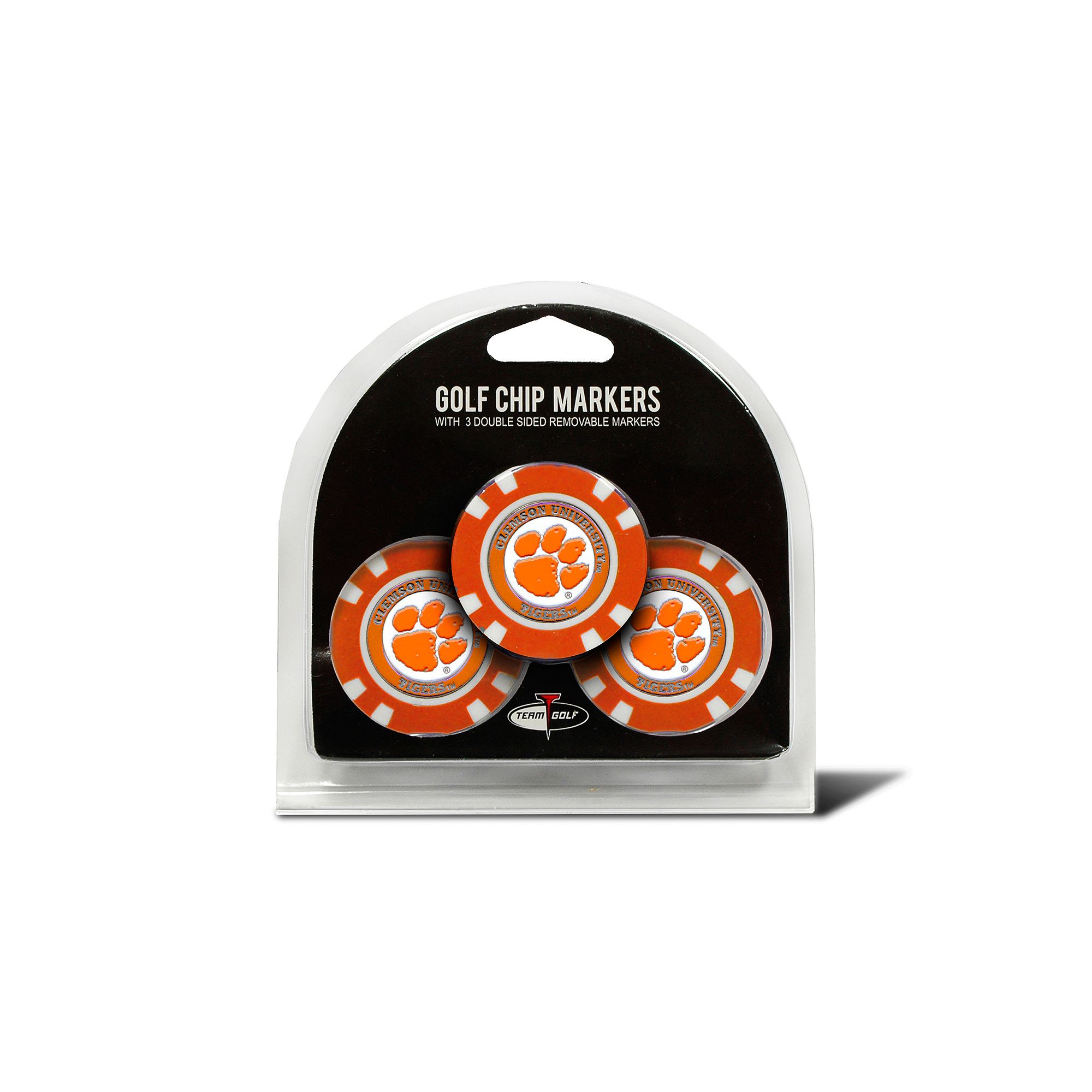 Team Golf Clemson Tigers 3-pack Poker Chip Ball Markers