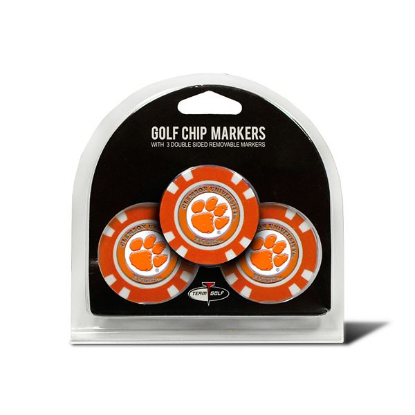 Team Golf Clemson Tigers 3pack Poker Chip Ball Markers