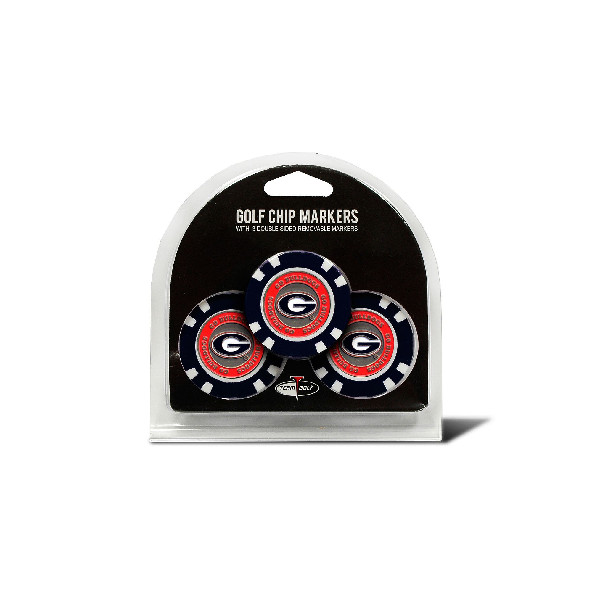 Team Golf Georgia Bulldogs 3-pack Poker Chip Ball Markers