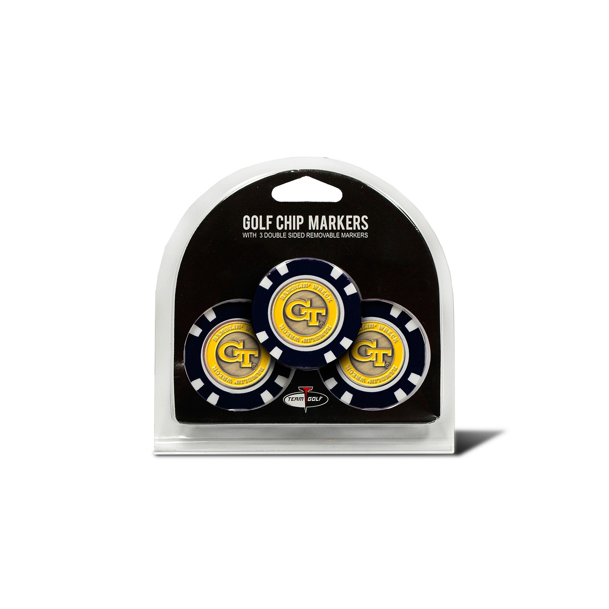 Team Golf Georgia Tech Yellow Jackets 3-pack Poker Chip Ball Markers