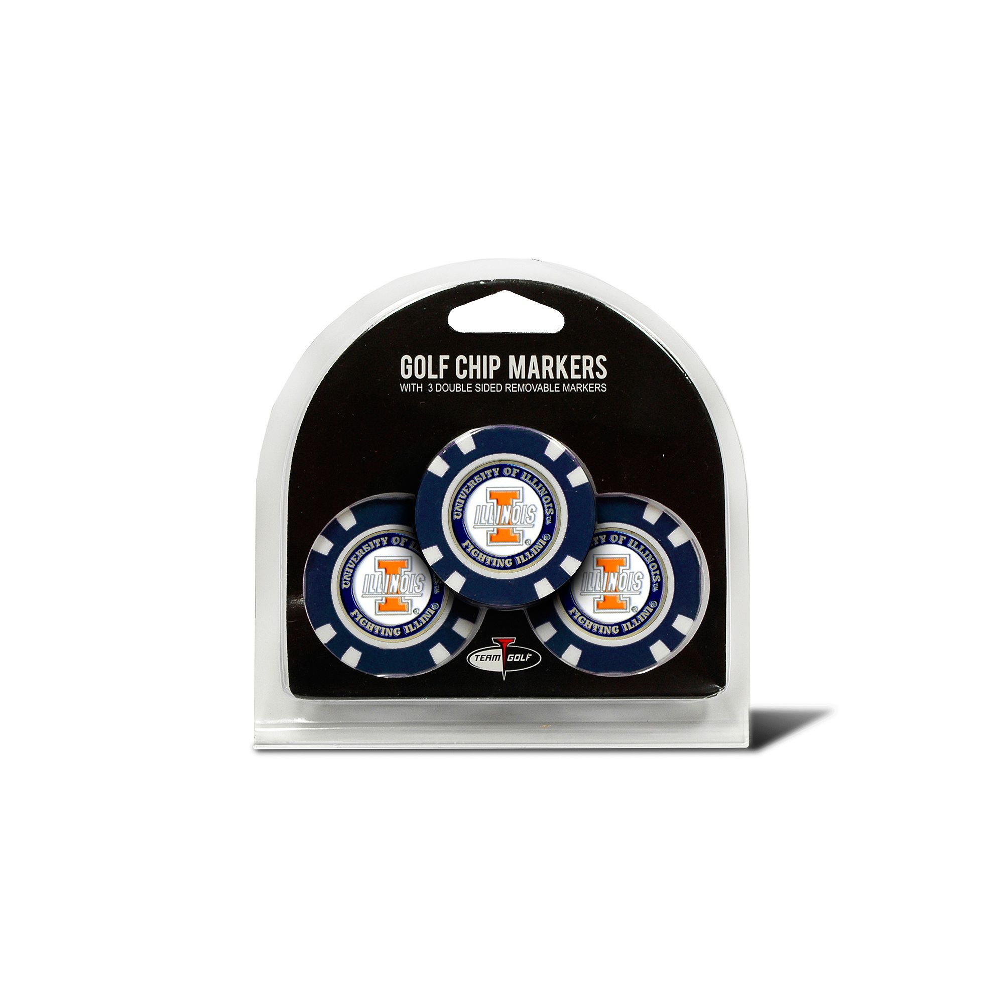 Team Golf Illinois Fighting Illini 3-pack Poker Chip Ball Markers