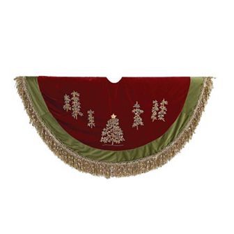 Kurt Adler Ribbon Trees 50 in Tassel Christmas Tree Skirt