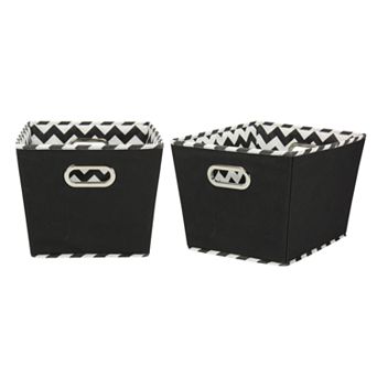 Household Essentials Chevron 2 pk Collapsible Storage Bins