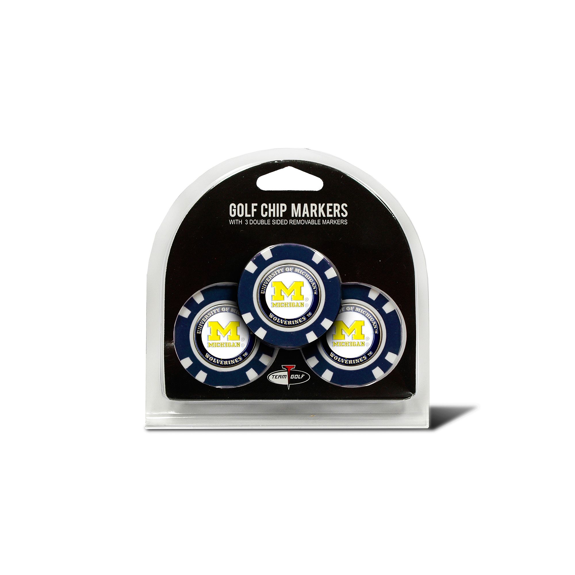 Team Golf Michigan Wolverines 3-pack Poker Chip Ball Markers