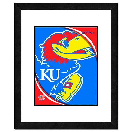 Kansas Jayhawks Team Logo Framed 11 x 14 Photo