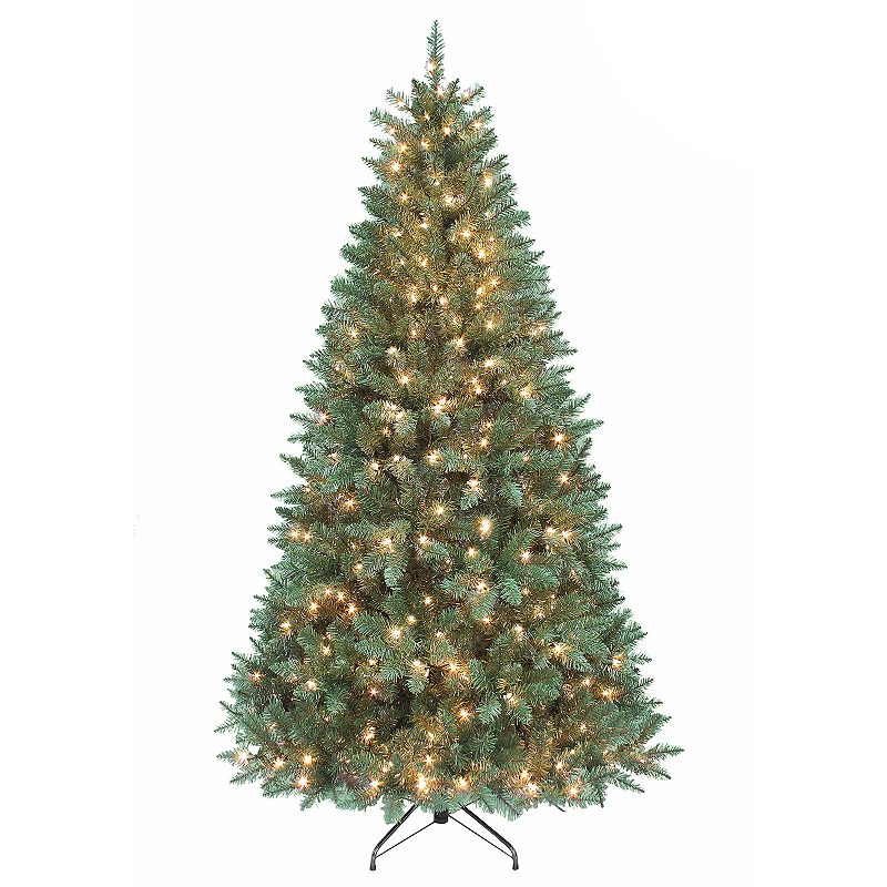 Kurt Adler 7-ft. Pre-Lit Point Pine Artificial Christmas Tree, Green