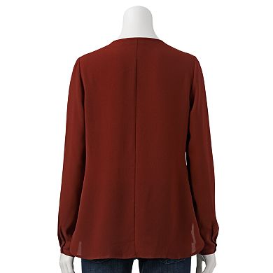 Apt. 9® Zip-Front Blouse - Women's