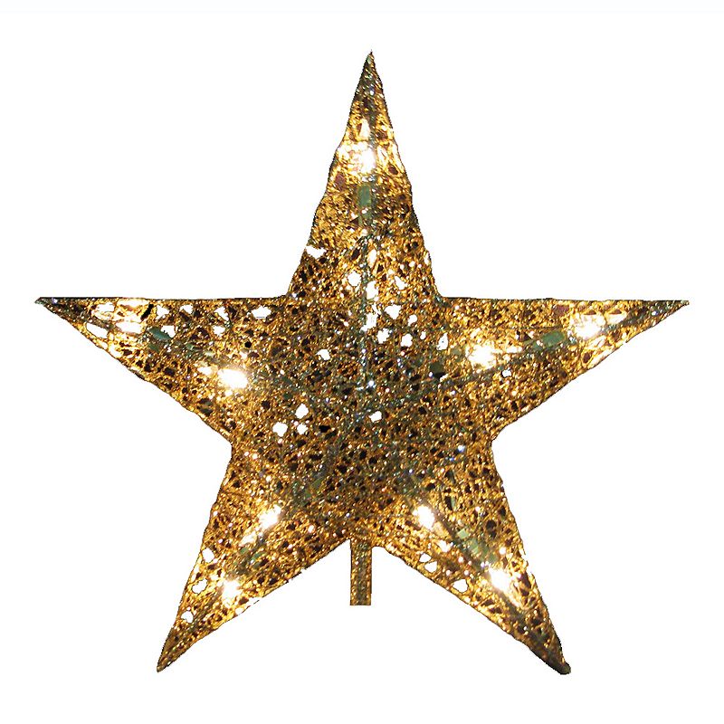 Kurt Adler 9-in. Metallic Star Christmas Tree Topper, Gold