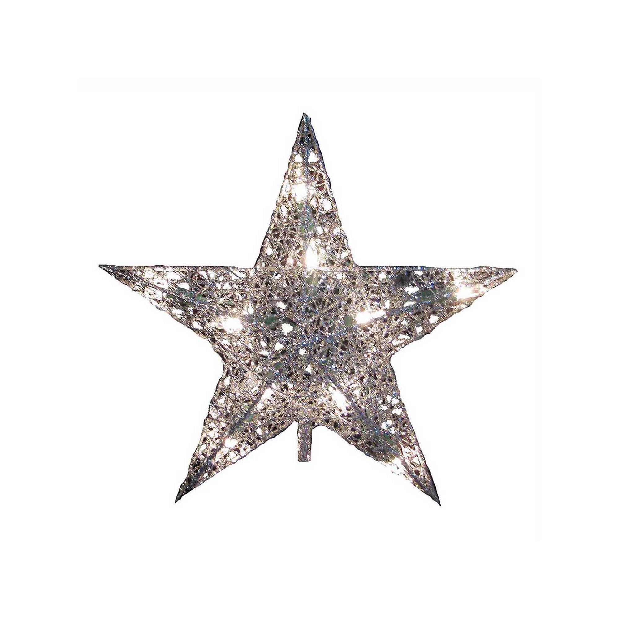 Kurt Adler 9-in. Metallic Star Christmas Tree Topper, Silver