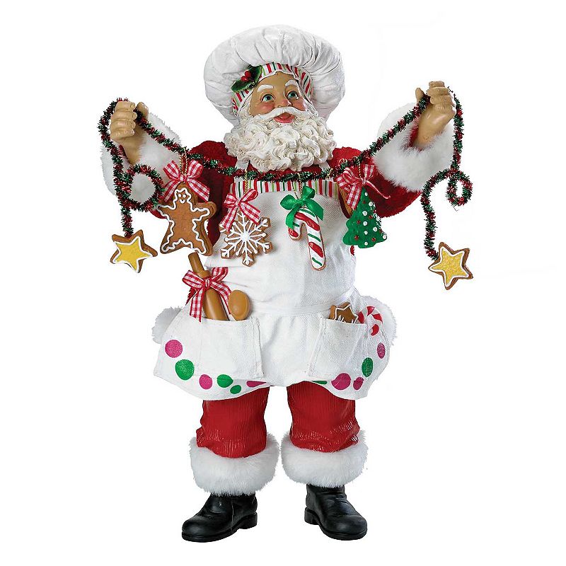 Kurt Adler Chef Santa Christmas Decor, Multicolor