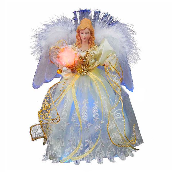 Kurt Adler 12in. LED Angel Christmas Tree Topper