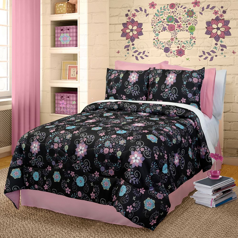 Veratex Rainbow Skulls Comforter Set