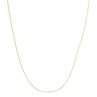 Jordan Blue 10k Gold Adjustable Box Chain Necklace - 22 in