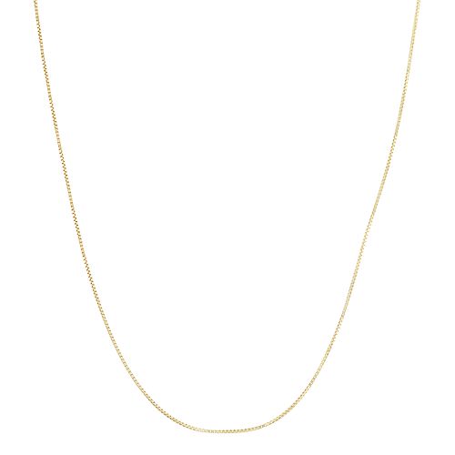 10k Gold Adjustable Box Chain Necklace - 22 in.