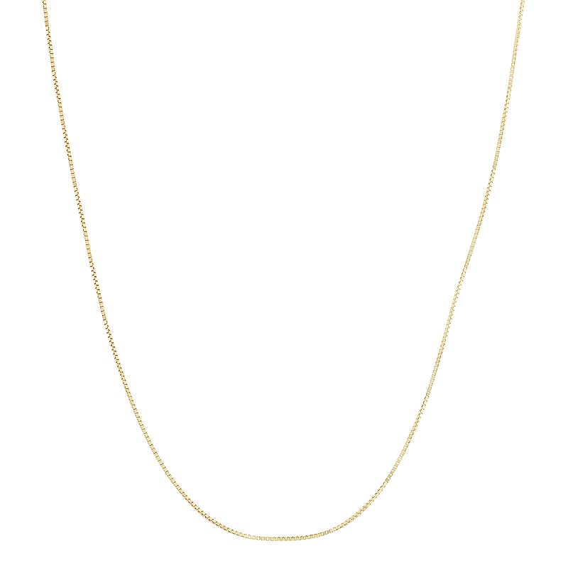 10k Gold Adjustable Box Chain Necklace - 22 in., Womens, Size: 22, Yell