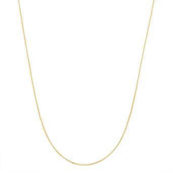 Jordan Blue 14k Gold-Plated Silver Adjustable Box Chain Necklace - 22 in