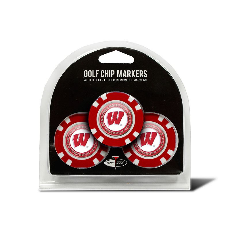 UPC 637556239884 product image for Team Golf Wisconsin Badgers 3-pack Poker Chip Ball Markers, Multicolor | upcitemdb.com