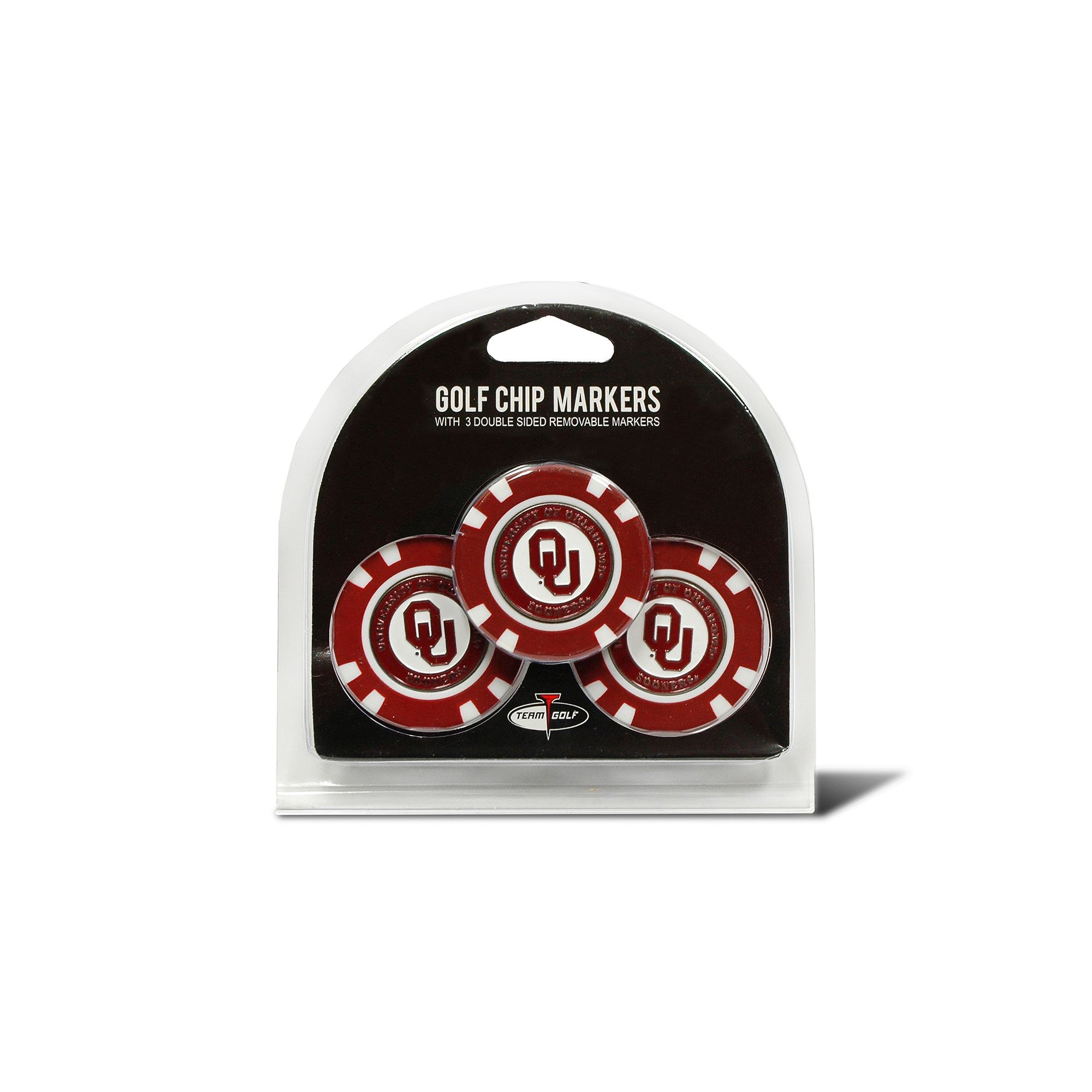 Team Golf Oklahoma Sooners 3-pack Poker Chip Ball Markers