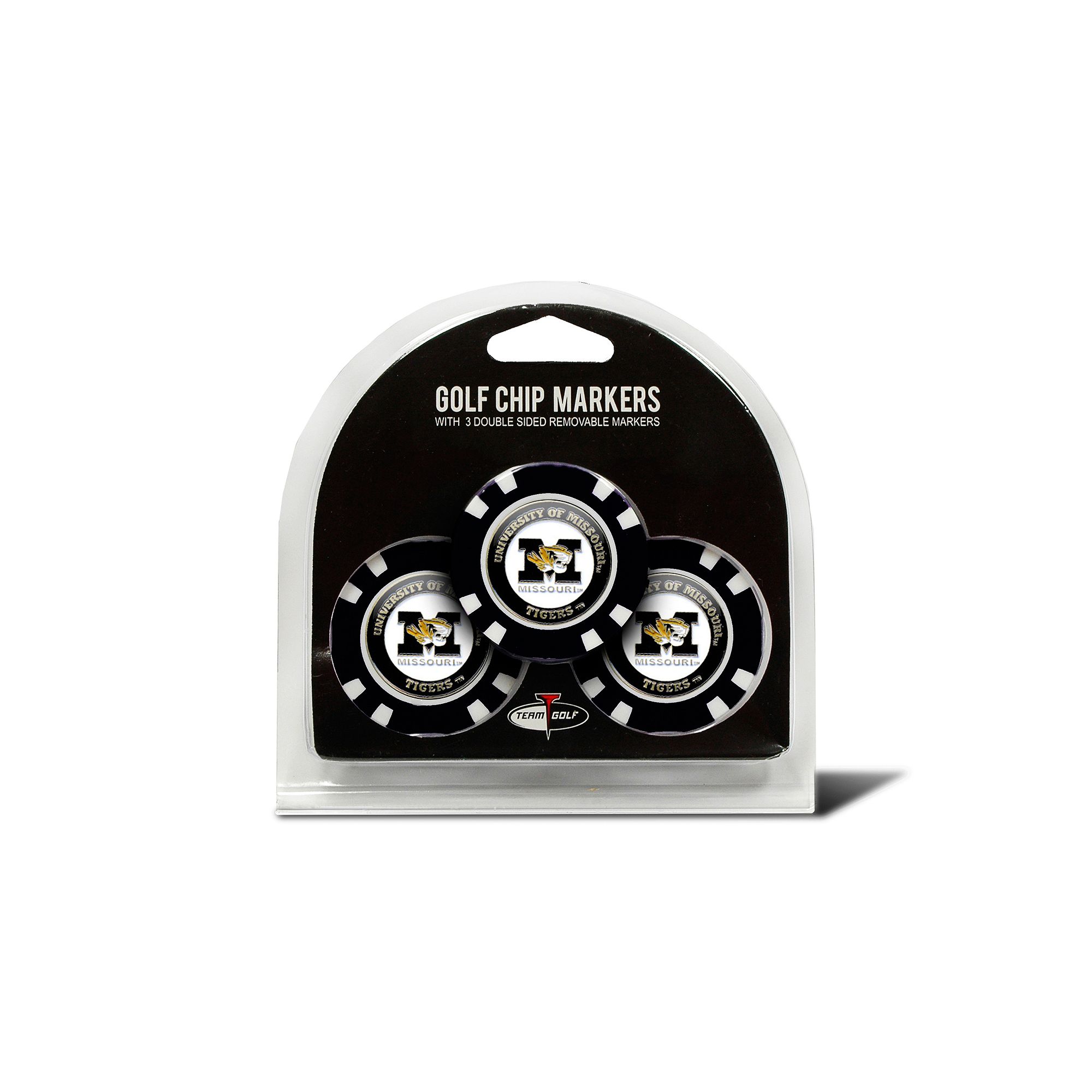 Team Golf Missouri Tigers 3-pack Poker Chip Ball Markers