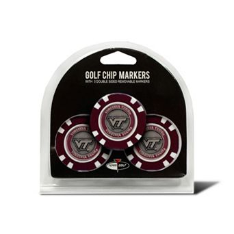 Team Golf Virginia Tech Hokies 3-pack Poker Chip Ball Markers