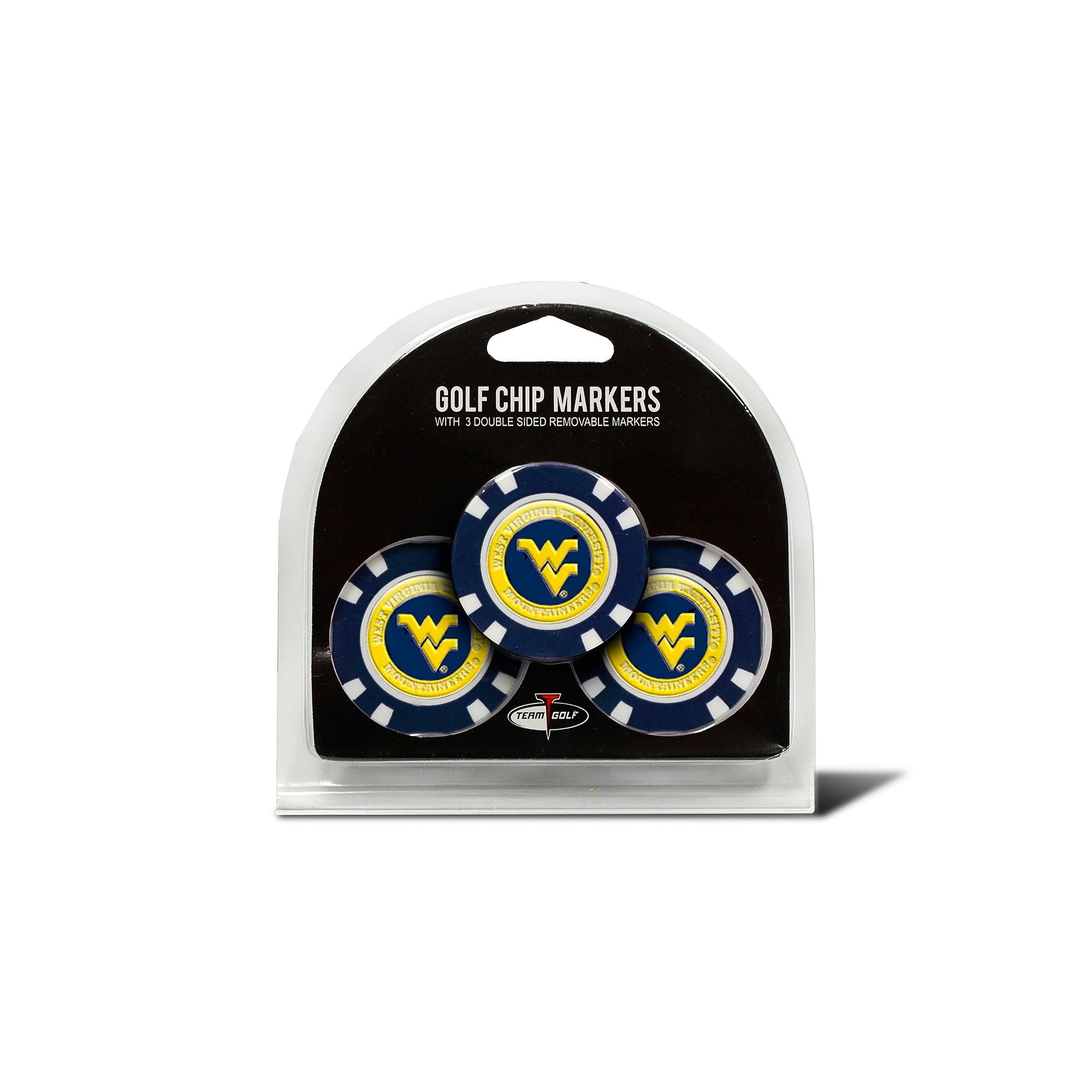 Team Golf West Virginia Mountaineers 3-pack Poker Chip Ball Markers