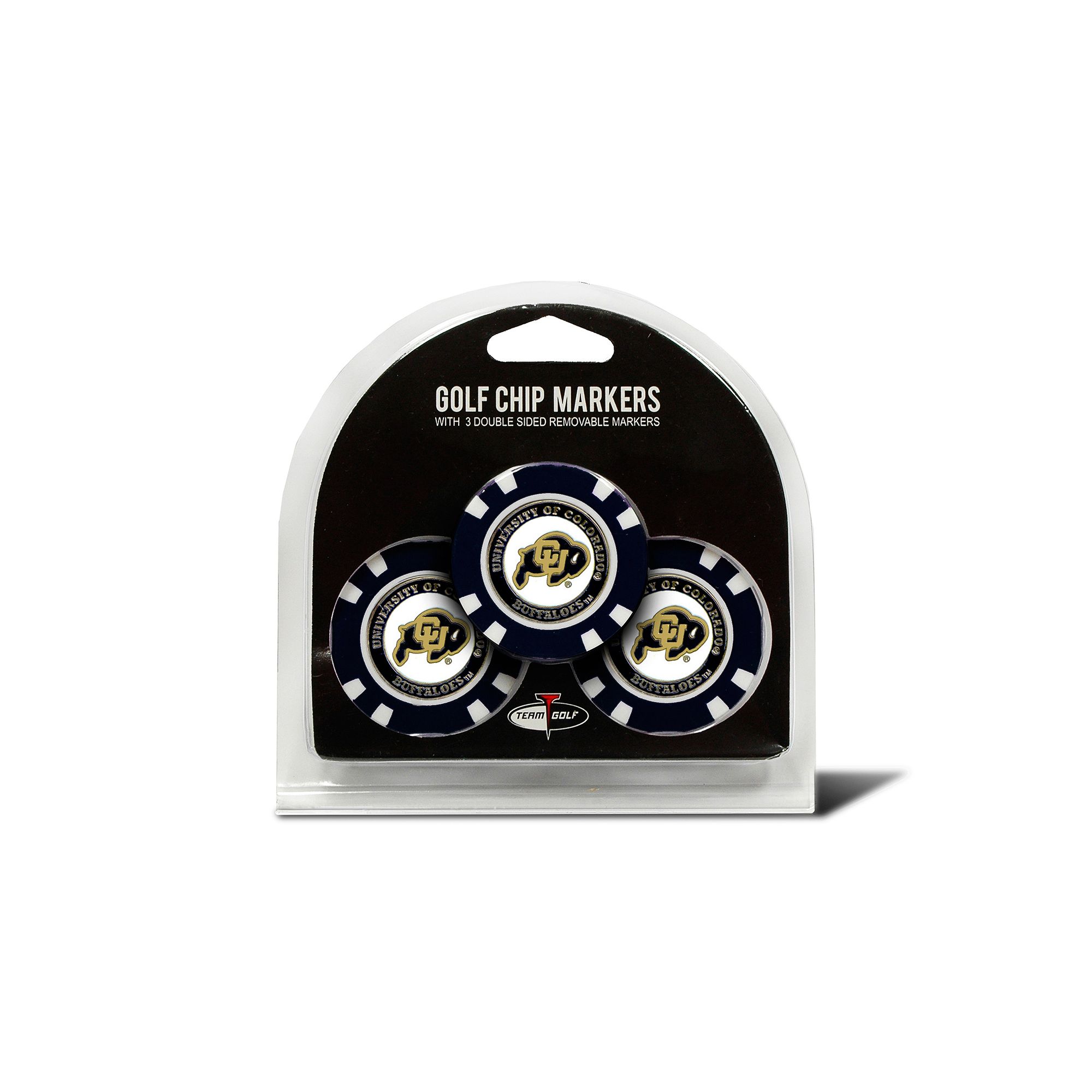 Team Golf Colorado Buffaloes 3-pack Poker Chip Ball Markers