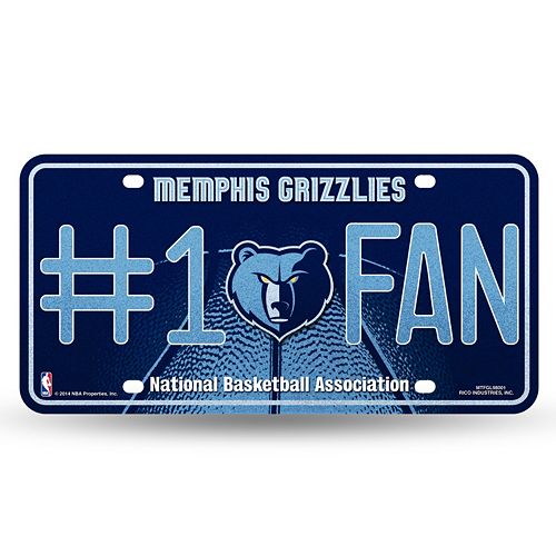 Memphis Grizzlies #1 Fan Metal License Plate
