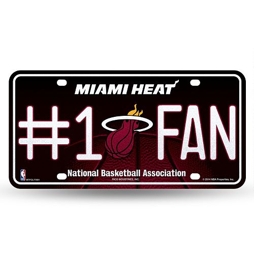 Miami Heat #1 Fan Metal License Plate