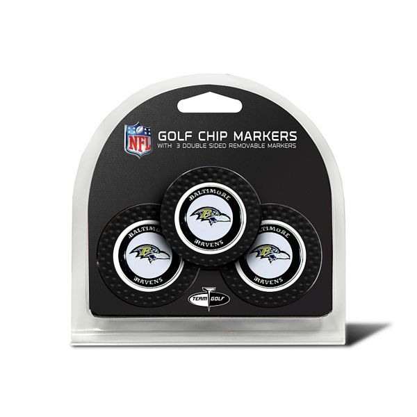 Team Golf Baltimore Ravens 3-pack Poker Chip Ball Markers