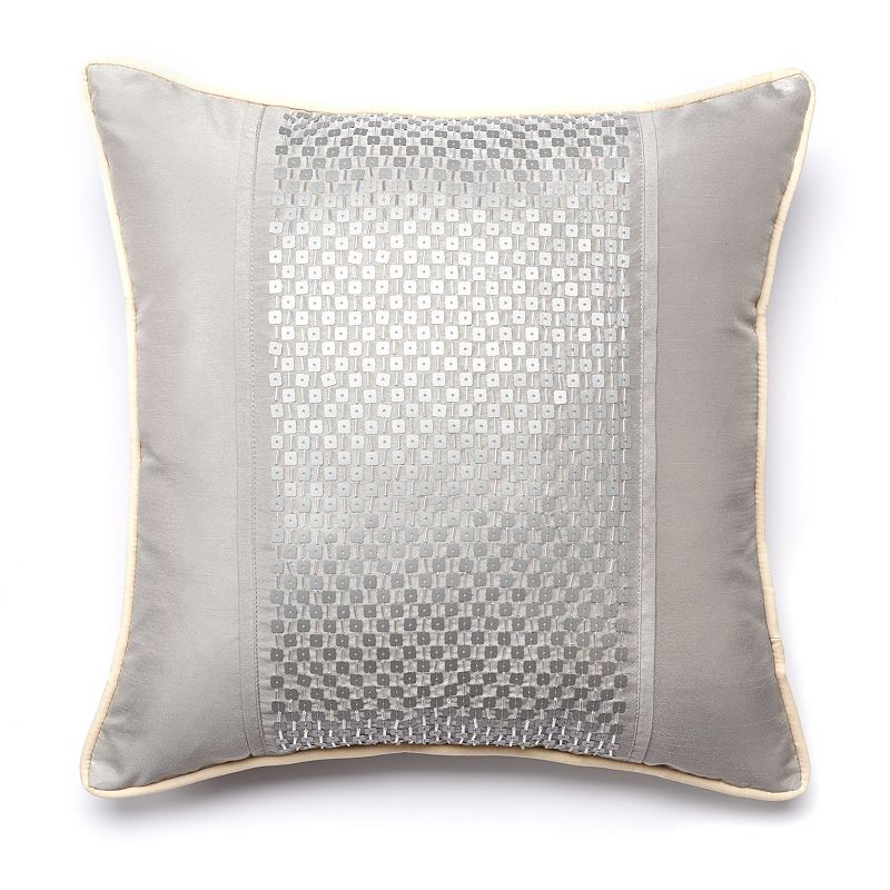 Jennifer Lopez bedding collection Chateau Railroad Sequin Throw Pillow