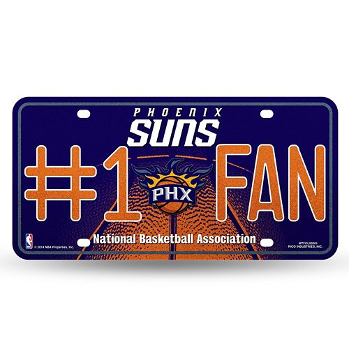 Phoenix Suns #1 Fan Metal License Plate