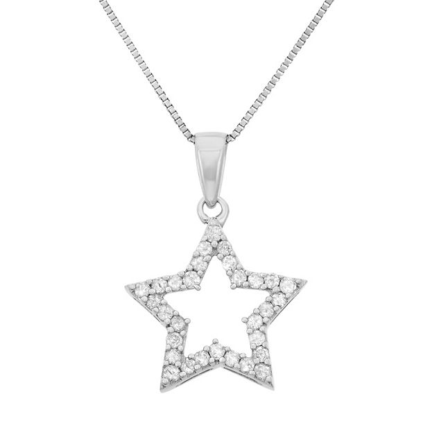 Sterling silver necklace on sale star pendant