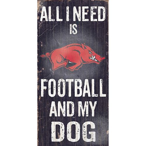 Arkansas Razorbacks Football & My Dog Sign