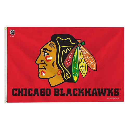 Chicago Blackhawks Red Banner Flag