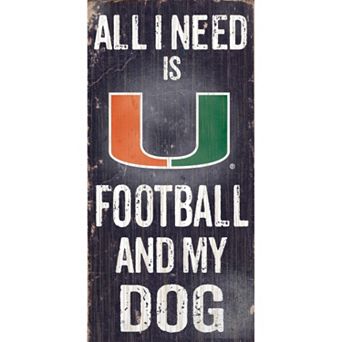 Miami Hurricanes Football & My Dog Sign
