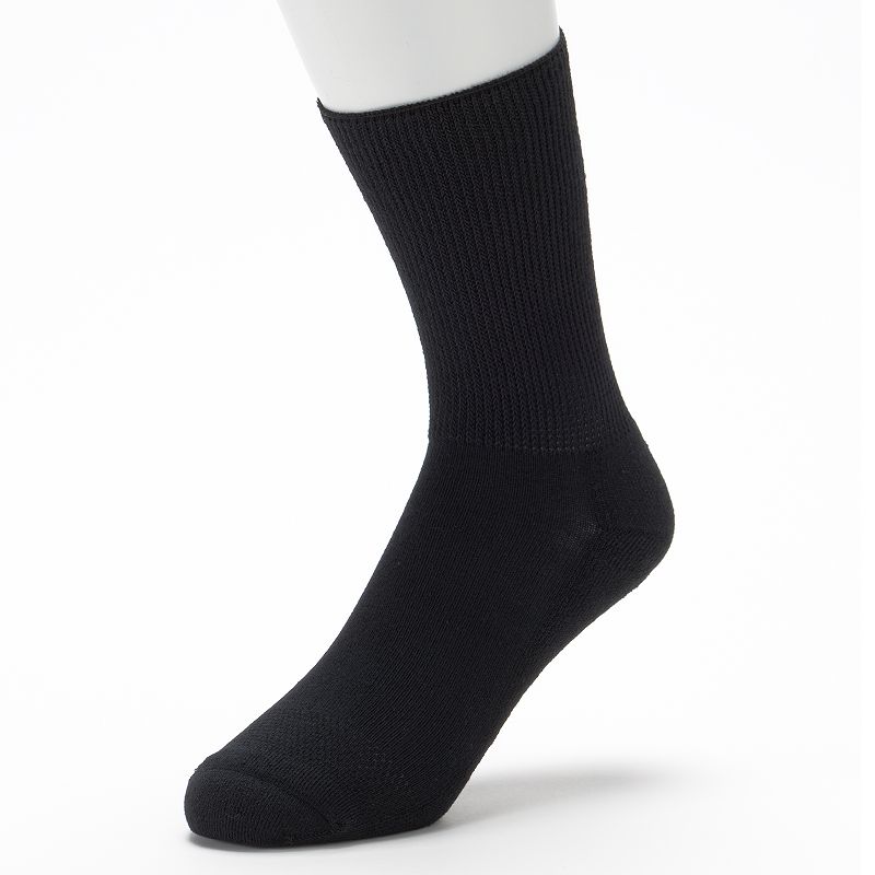 UPC 888625000052 product image for New Balance 1-Pack Wellness Crew Socks - Men, Size: 10-13 (Black) | upcitemdb.com