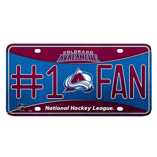 Colorado Avalanche #1 Fan Metal License Plate