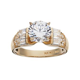 Cubic Zirconia 10k Gold Ring